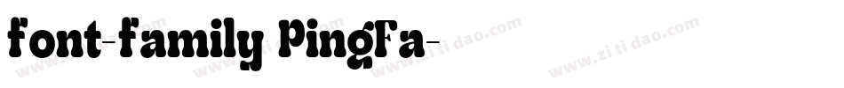 font-family PingFa字体转换